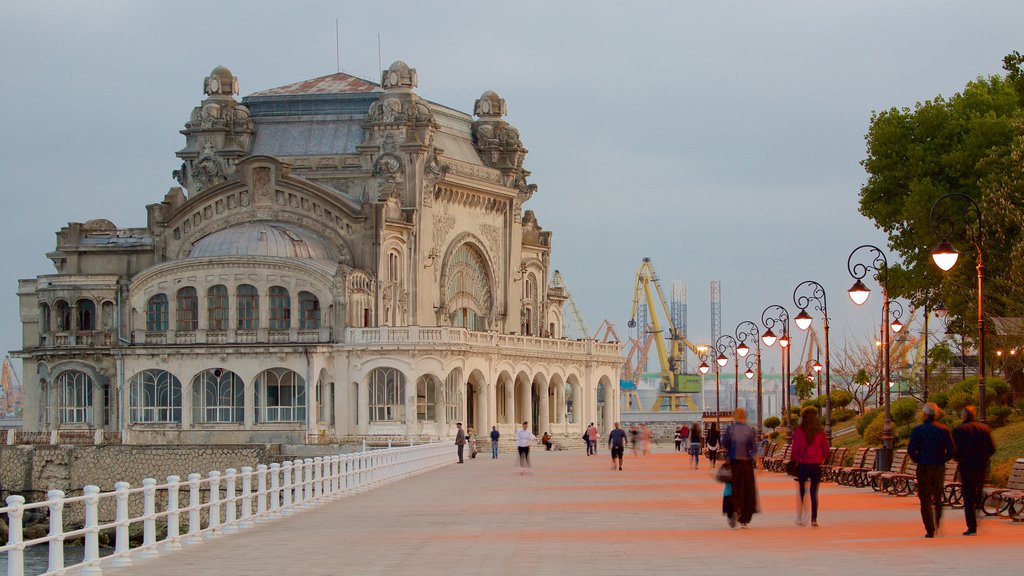 Constanta Casino showing a sunset