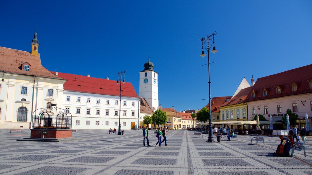 Council Tower which includes a square or plaza