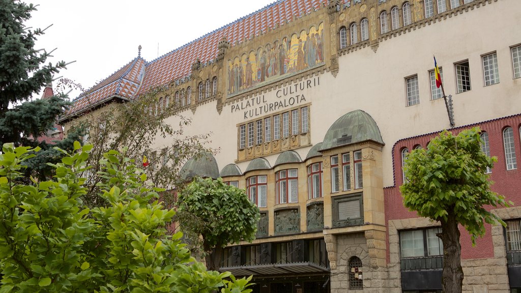 Palácio da Cultura de Tirgu Mures mostrando arquitetura de patrimônio