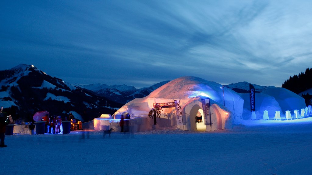 Brixen im Thale featuring snow and night scenes