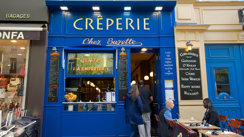 Grands Boulevards which includes outdoor eating and café scenes