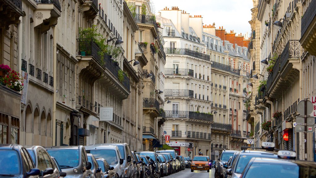 9th Arrondissement which includes a city, heritage elements and street scenes