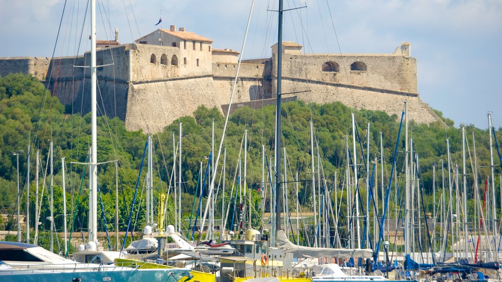 Antibes featuring château or palace and a marina