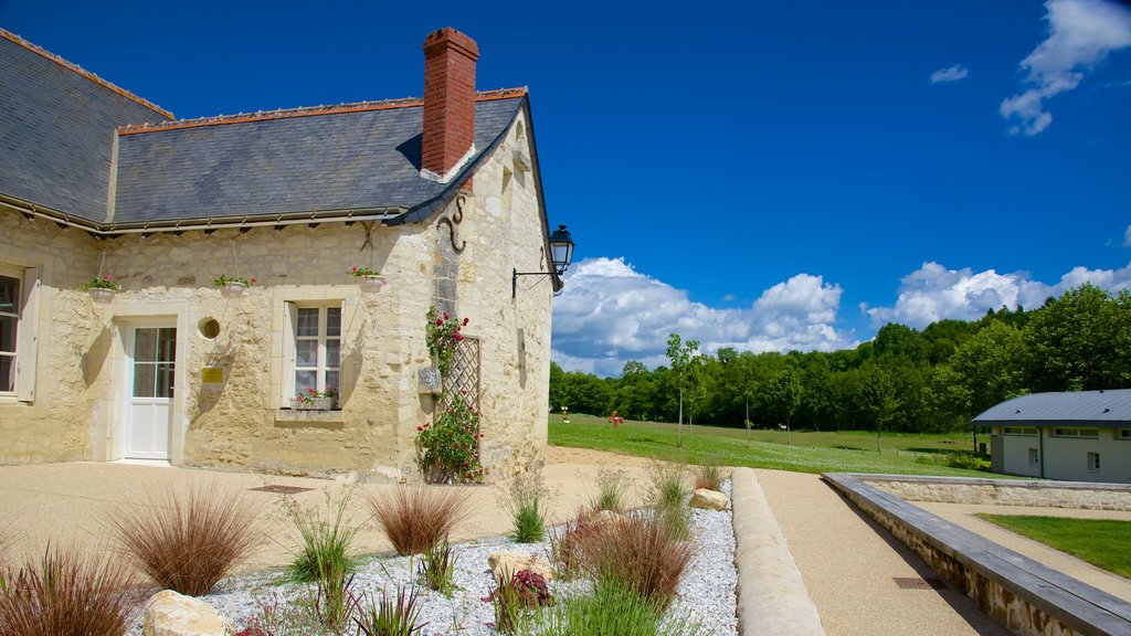 Saint-Benoit-sur-Loire showing a church or cathedral and a garden