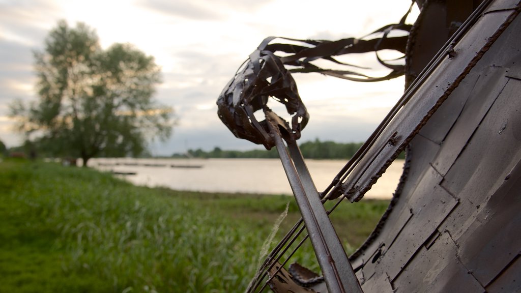 Chaumont-sur-Loire mostrando arte al aire libre y humedales