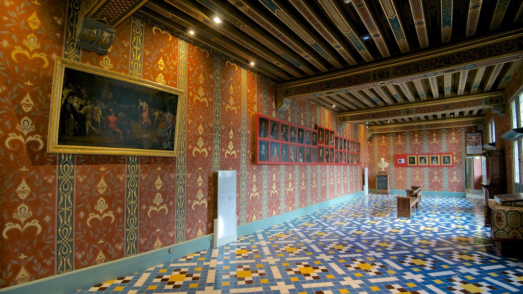 Chateau de Blois featuring art, a castle and interior views