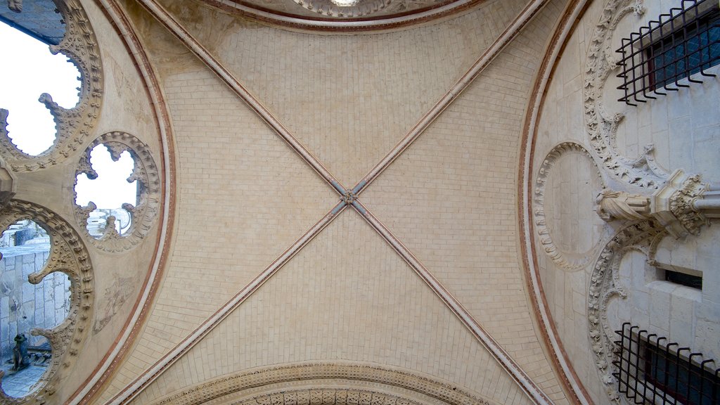 Bourges Cathedral showing interior views, a church or cathedral and heritage architecture