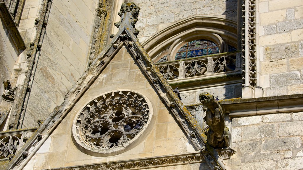 Bourges Cathedral showing a church or cathedral and heritage architecture