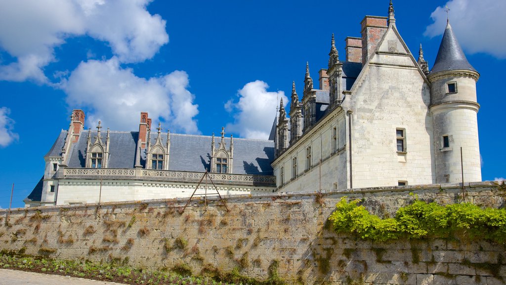 Chateau d\'Amboise ofreciendo un castillo y elementos patrimoniales