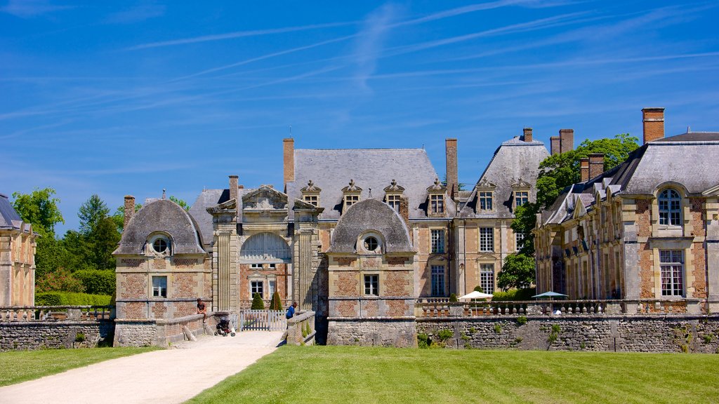 Chateau de la Ferte-St-Aubin que incluye patrimonio de arquitectura y un castillo