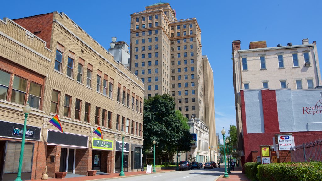 Charleston featuring a city, a skyscraper and street scenes