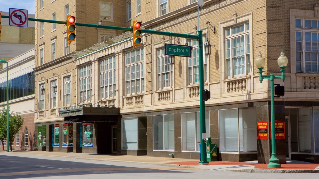 Charleston showing signage, street scenes and heritage elements