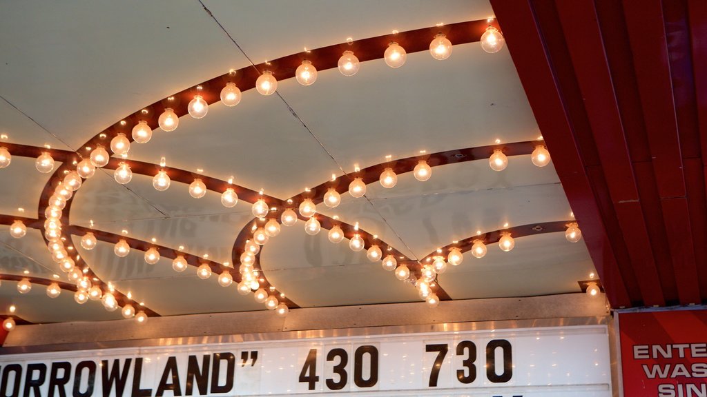 Cleveland Park featuring theatre scenes and signage