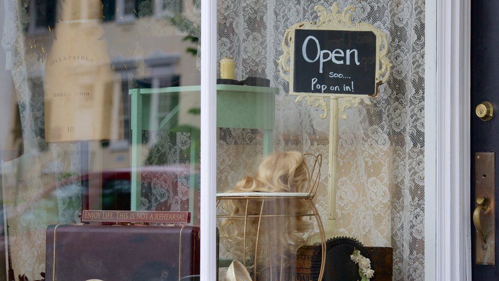 Shepherdstown showing signage and fashion