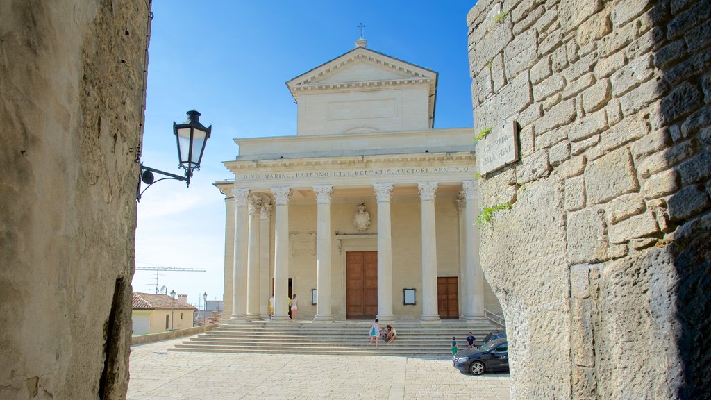 Basilica of Saint Marino which includes heritage architecture and a church or cathedral