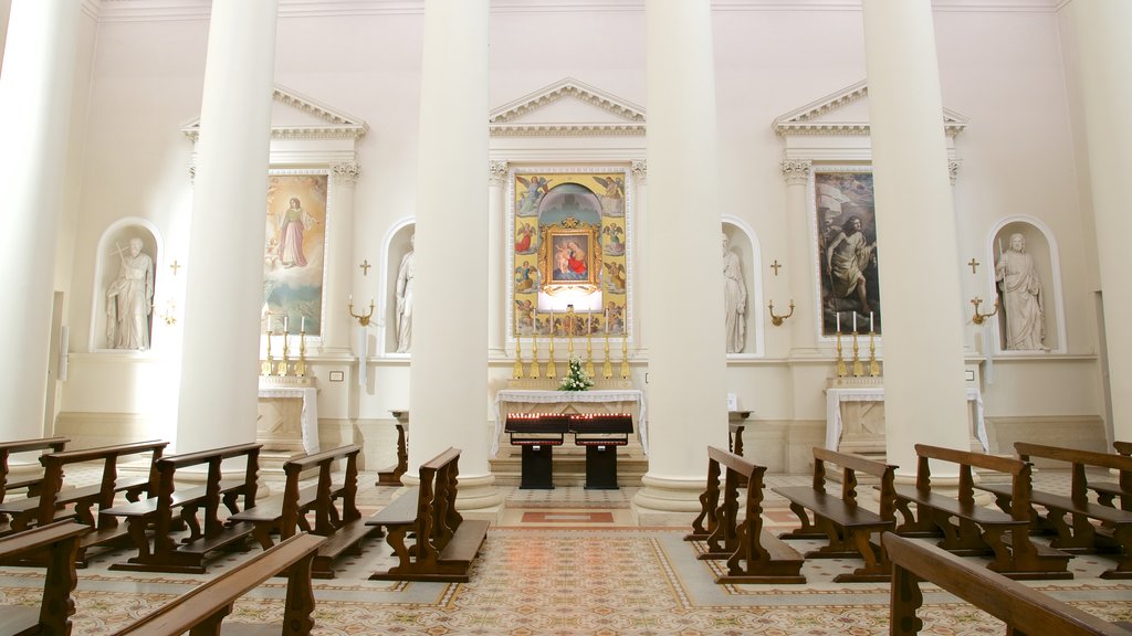 Basilica of Saint Marino featuring interior views, a church or cathedral and religious elements