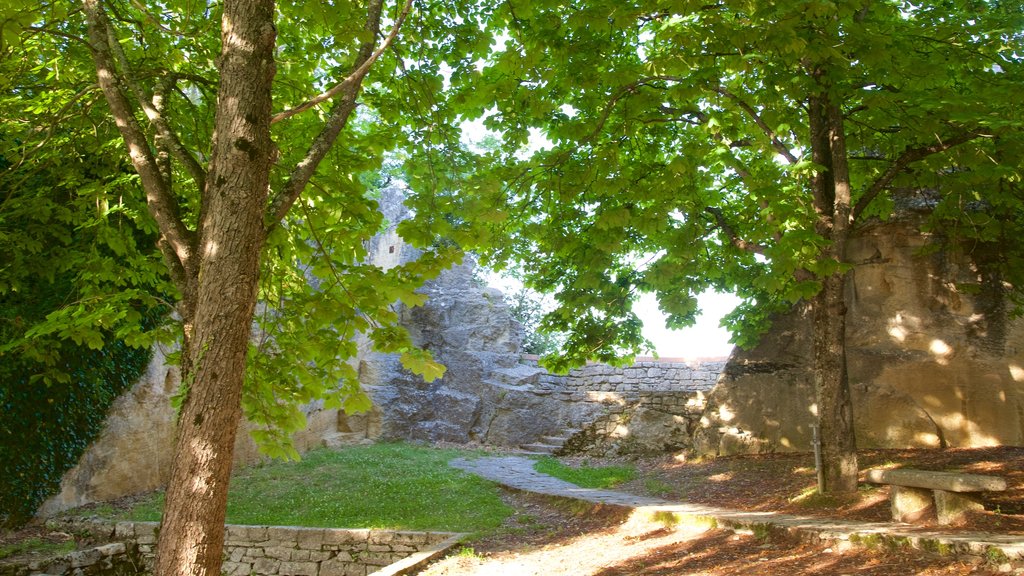 Torre Cesta mostrando elementos del patrimonio y un jardín