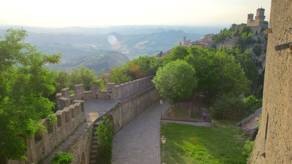 Cesta Tower which includes a castle and tranquil scenes