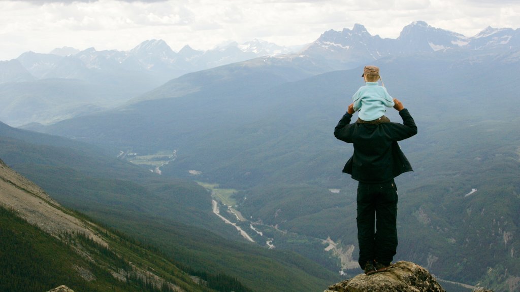 Jasper Tramway which includes landscape views, mist or fog and tranquil scenes