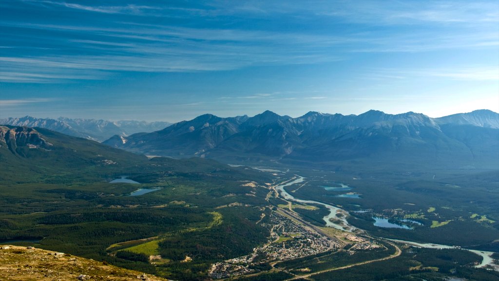 Jasper Tramway featuring landscape views, tranquil scenes and mountains