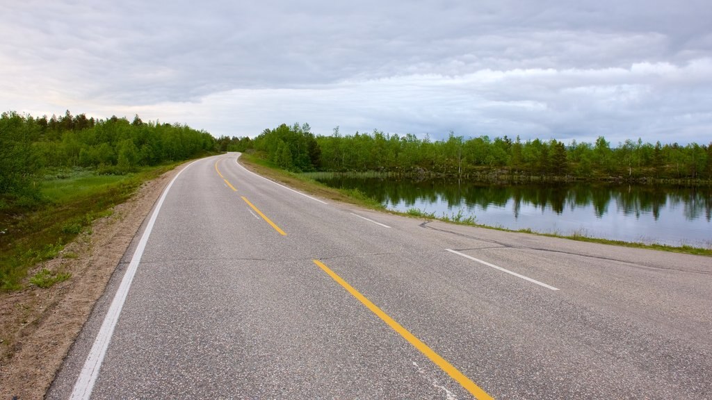 Muotkajarvi which includes a lake or waterhole and tranquil scenes