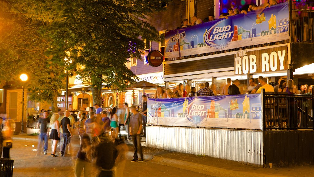 George Street showing signage, street scenes and night scenes