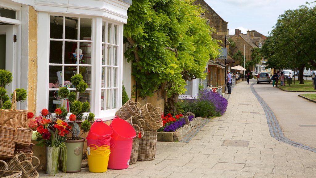 Broadway showing street scenes and a small town or village