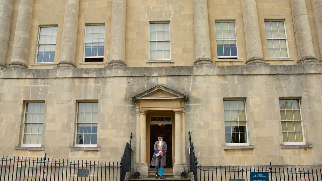 No. 1 Royal Crescent which includes a castle, heritage elements and heritage architecture