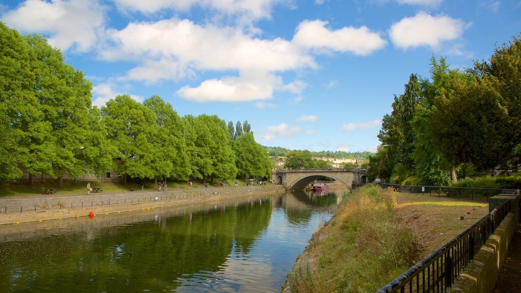 Parade Gardens which includes a river or creek, heritage elements and a bridge