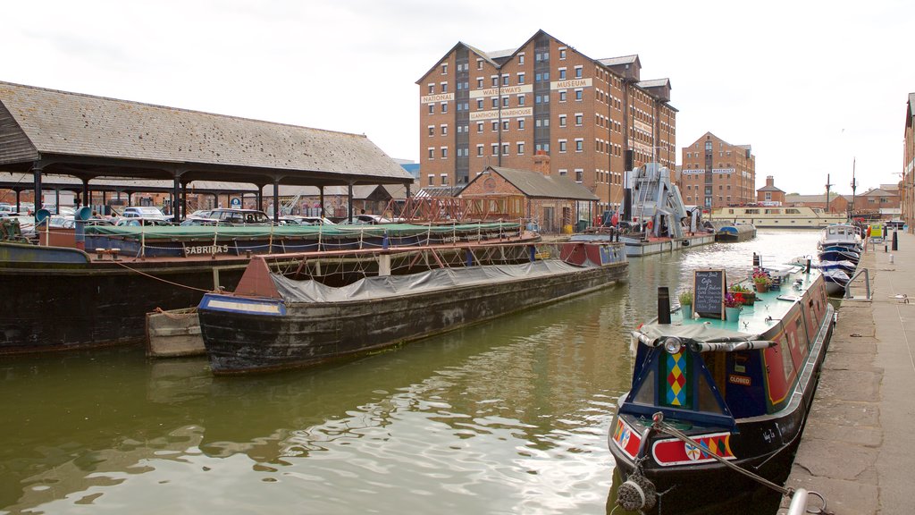 Gloucester Waterways Museum which includes a river or creek and a marina