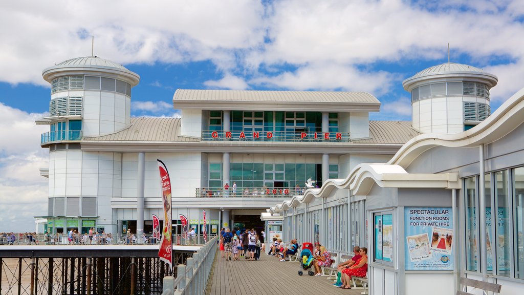 The Grand Pier mostrando vista y vista general a la costa