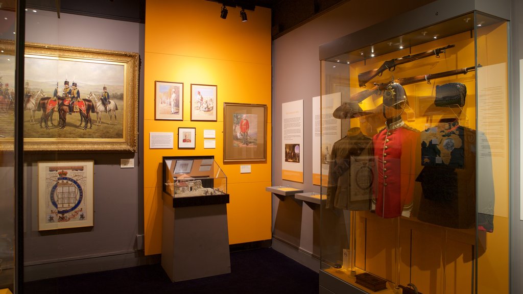 Regiments of Gloucestershire Museum featuring interior views