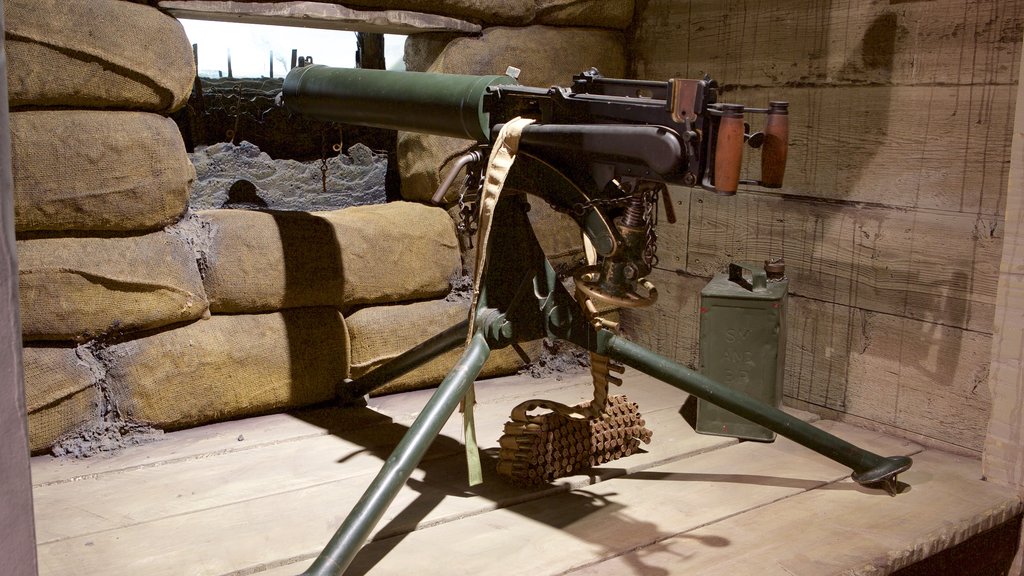 Regiments of Gloucestershire Museum featuring interior views and military items