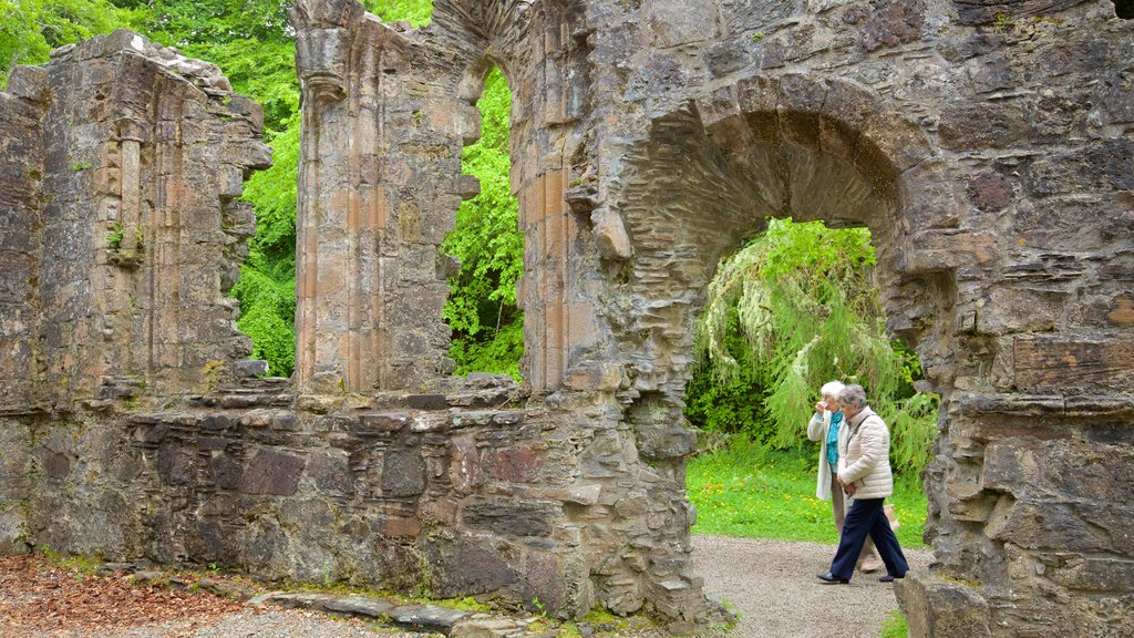 Castello e Cappella di Dunstaffnage caratteristiche di rovine di un edificio cosi come coppia