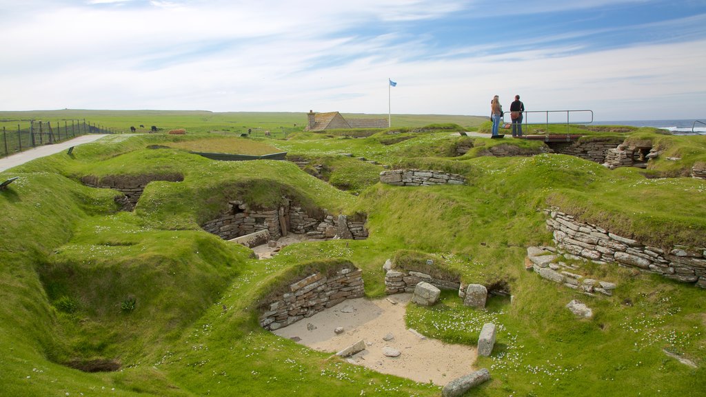 Skara Brae montrant scènes tranquilles, patrimoine historique et patrimoine architectural