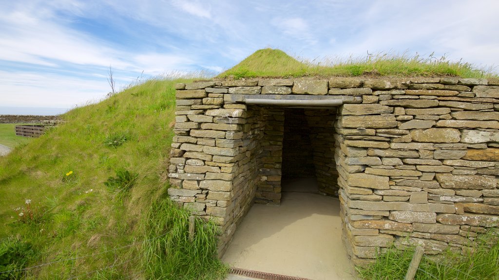 Skara Brae montrant architecture patrimoniale, une maison et éléments du patrimoine