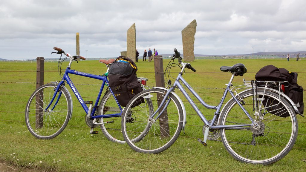 Standing Stones of Stenness caracterizando elementos de patrimônio, um monumento e cenas tranquilas