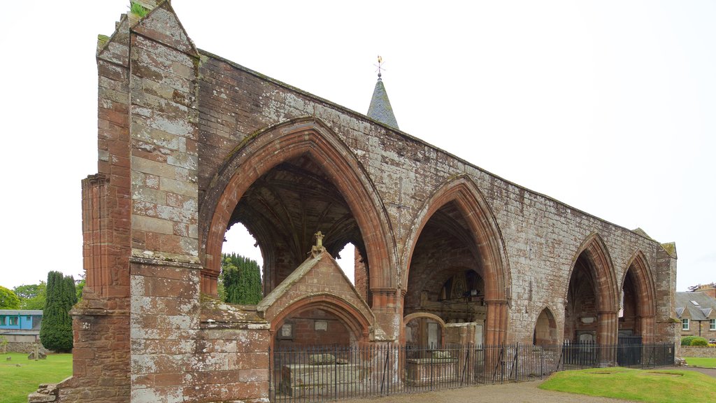 Fortrose Cathedral showing heritage architecture, heritage elements and a church or cathedral