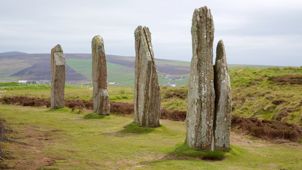 Ring of Brogdar showing a monument and heritage elements