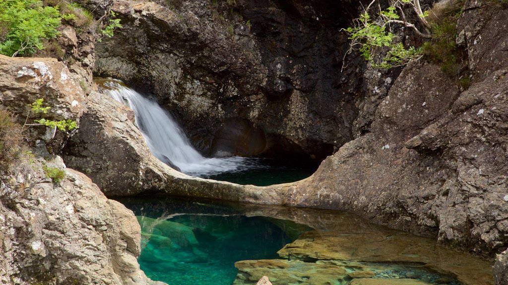 Isle of Skye featuring a waterfall, a pond and a river or creek