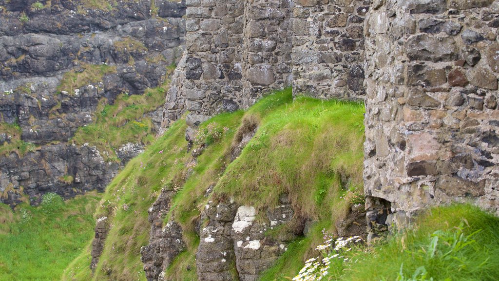 Dunluce Castle que inclui uma ruína