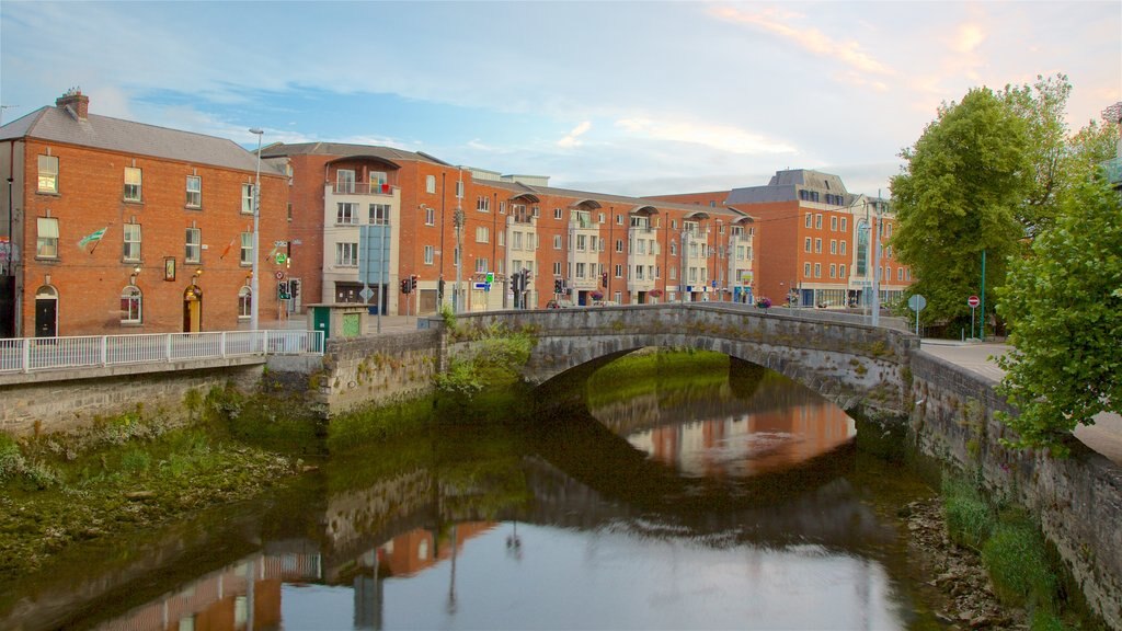 Limerick featuring a river or creek, heritage architecture and a bridge