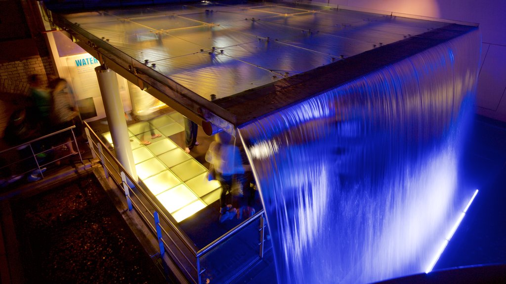 Guinness Storehouse featuring a cascade and interior views