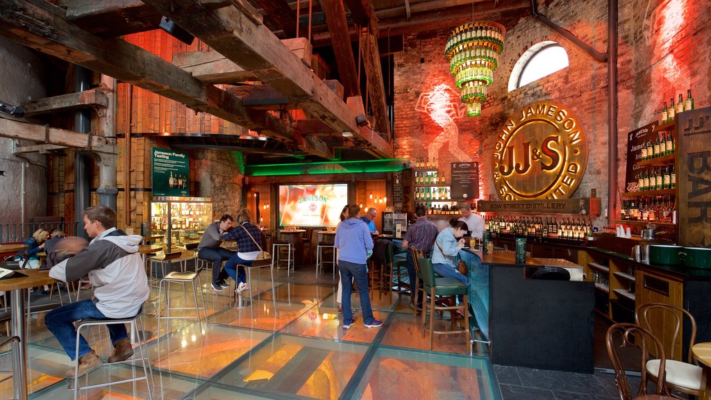 Old Jameson Distillery which includes heritage elements, a bar and interior views