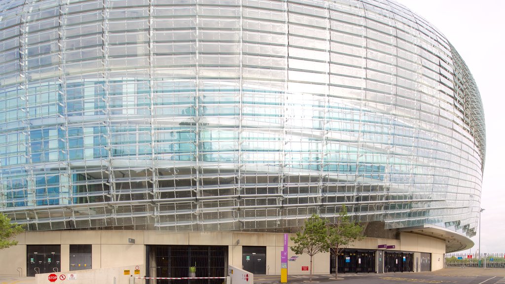 Aviva Stadium which includes modern architecture