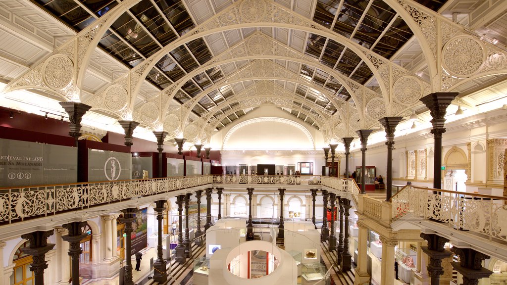 National Museum of Ireland - Archaeologia e Storia che include vista interna e oggetti d\'epoca