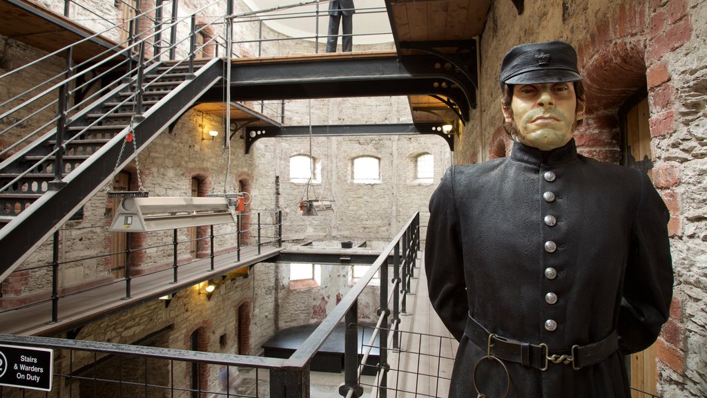 Cork City Gaol which includes heritage architecture, heritage elements and interior views