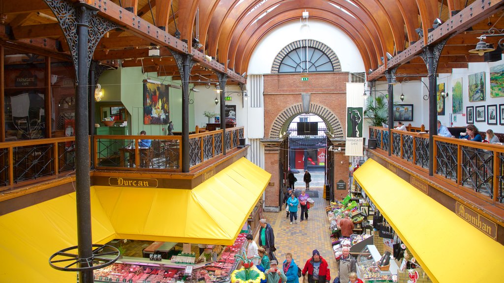 English Market ofreciendo vistas interiores, comida y mercados