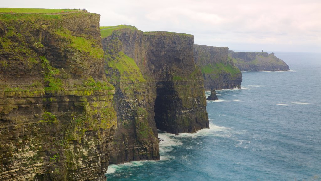 Cliffs of Moher which includes rocky coastline and general coastal views