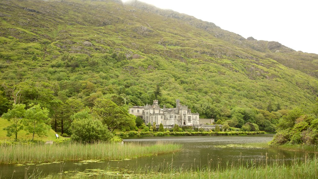 Kylemore Abbey & Garden showing tranquil scenes, heritage elements and a castle